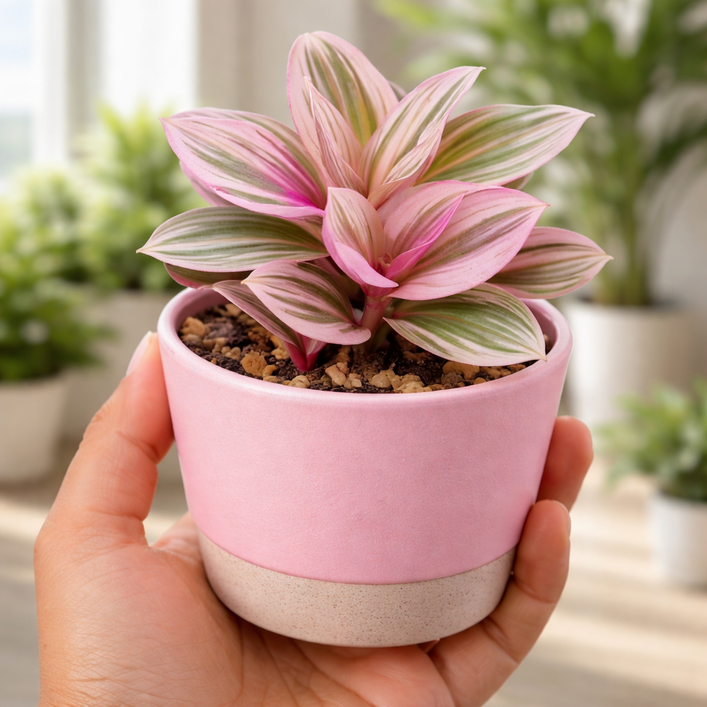 pink striped succulent Buy Tradescantia Pink Plant Sapling (1Pc) | Only Rs.79/-