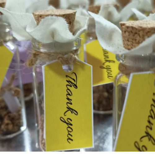 Close up of the gift bottles