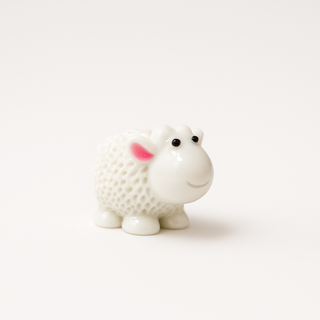 Image of a little white sheep.