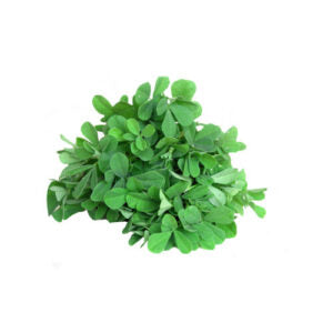 Several kidney shaped, flattened, yellowish brown seeds of Fenugreek scattered against a white background