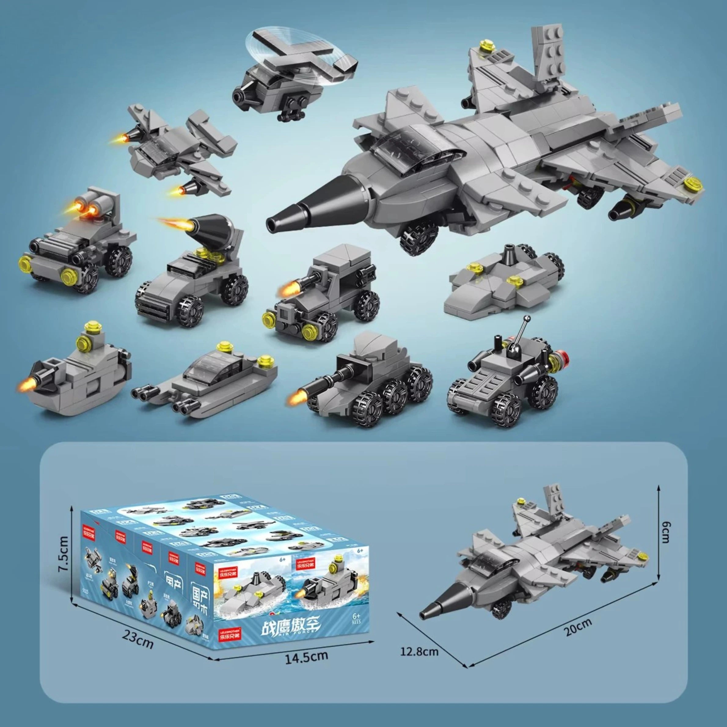 Models of multiple building blocks.