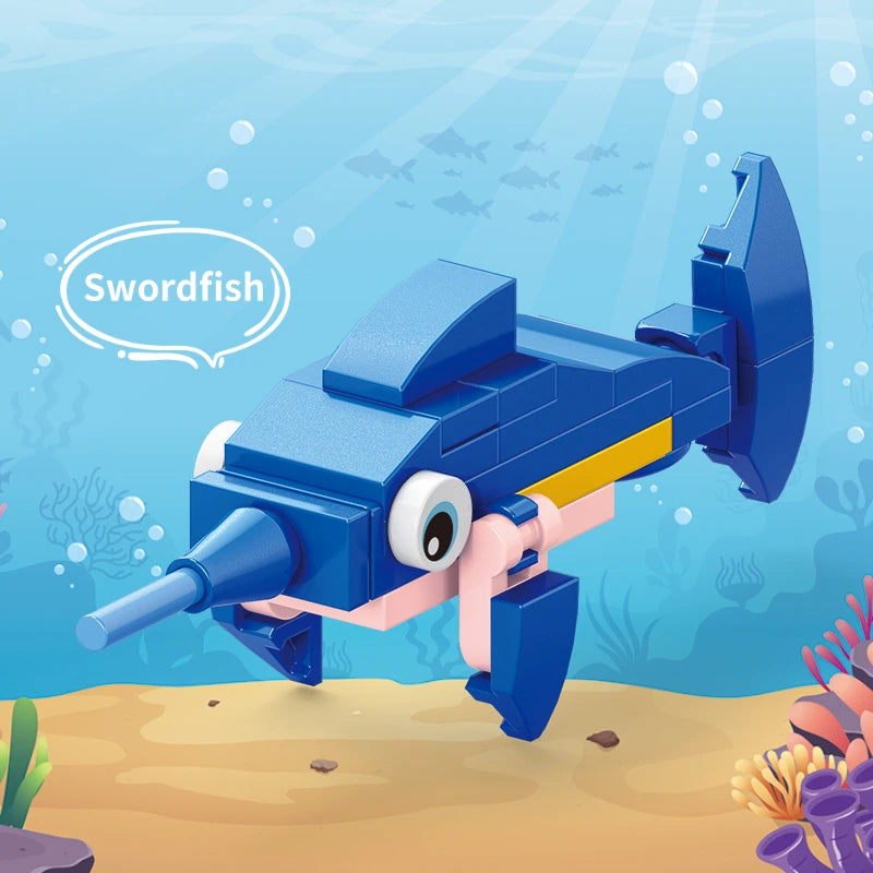 Swordfish in blue colour
