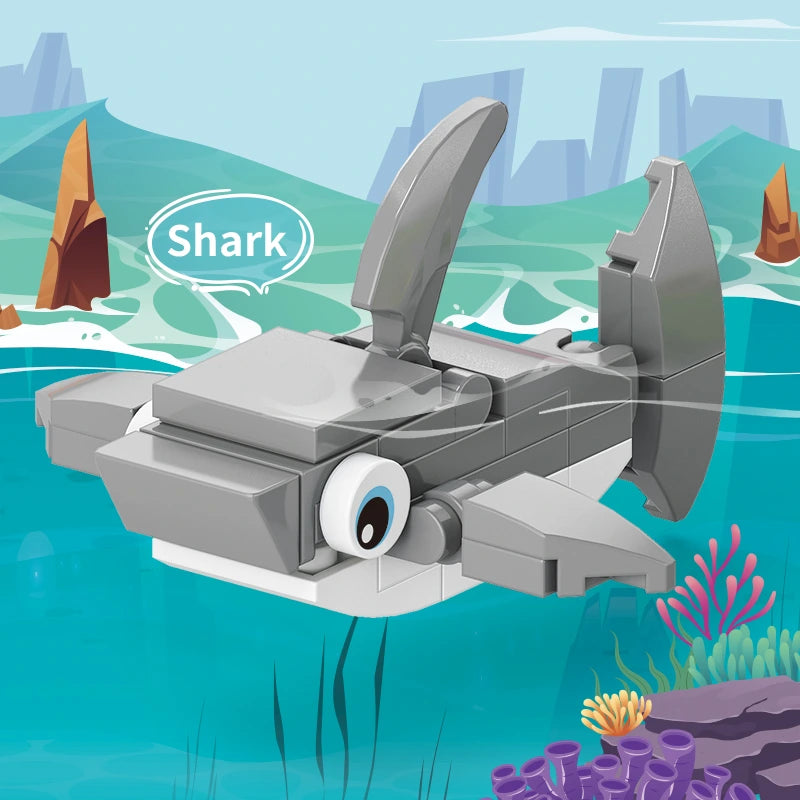 Grey Shark Building Blocks