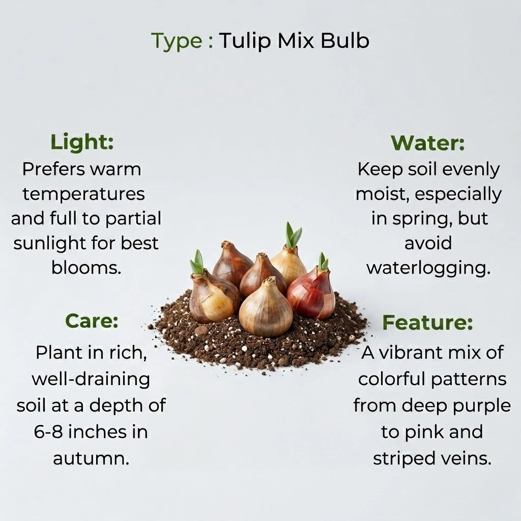 Tulip Mix Flower Bulb (1pc)