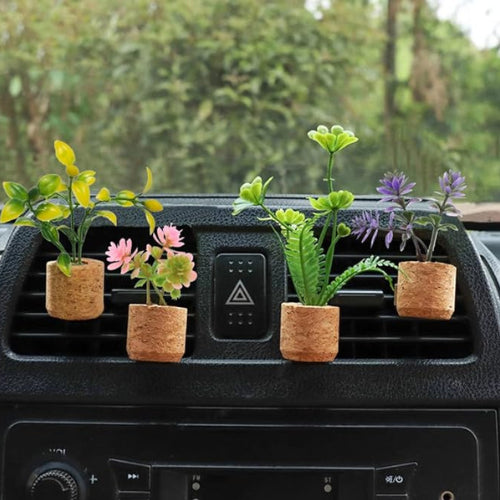 Artificial Plant Car Air Vent Clip, Magnet Refrigerator(1Pc)
