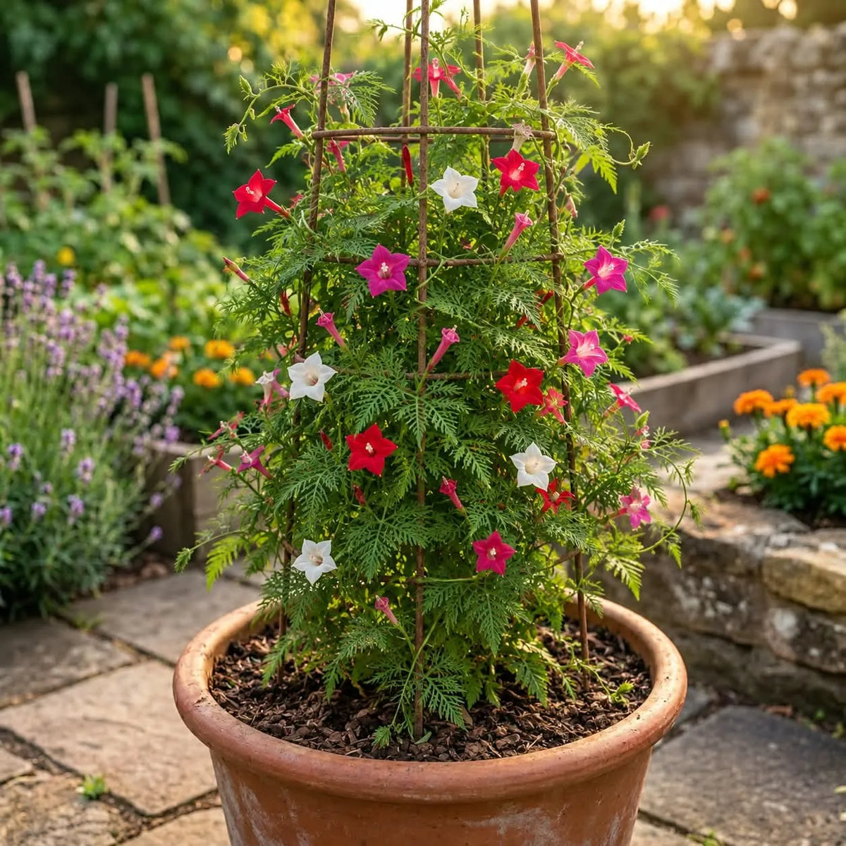 Cypress Vine Mix Color Flower Seeds(3 seeds)