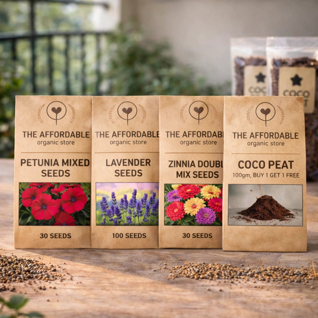 Lavender, Petunia, & Zinnia Flower Seeds Combo