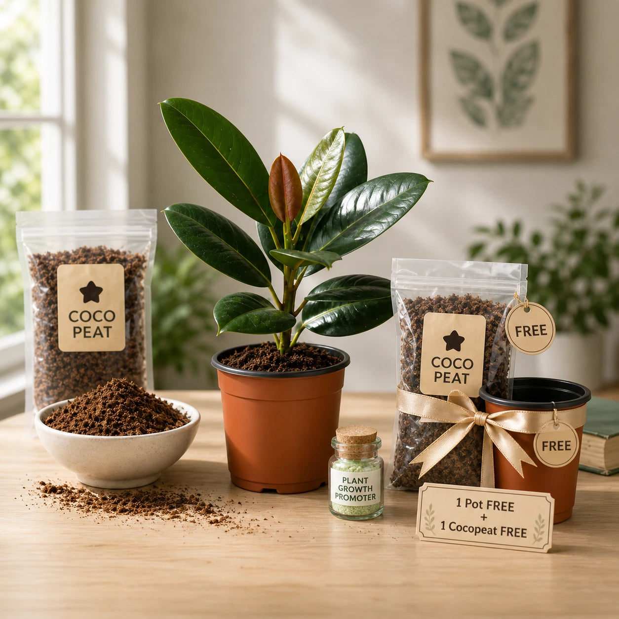 Rubber Plant Care Combo