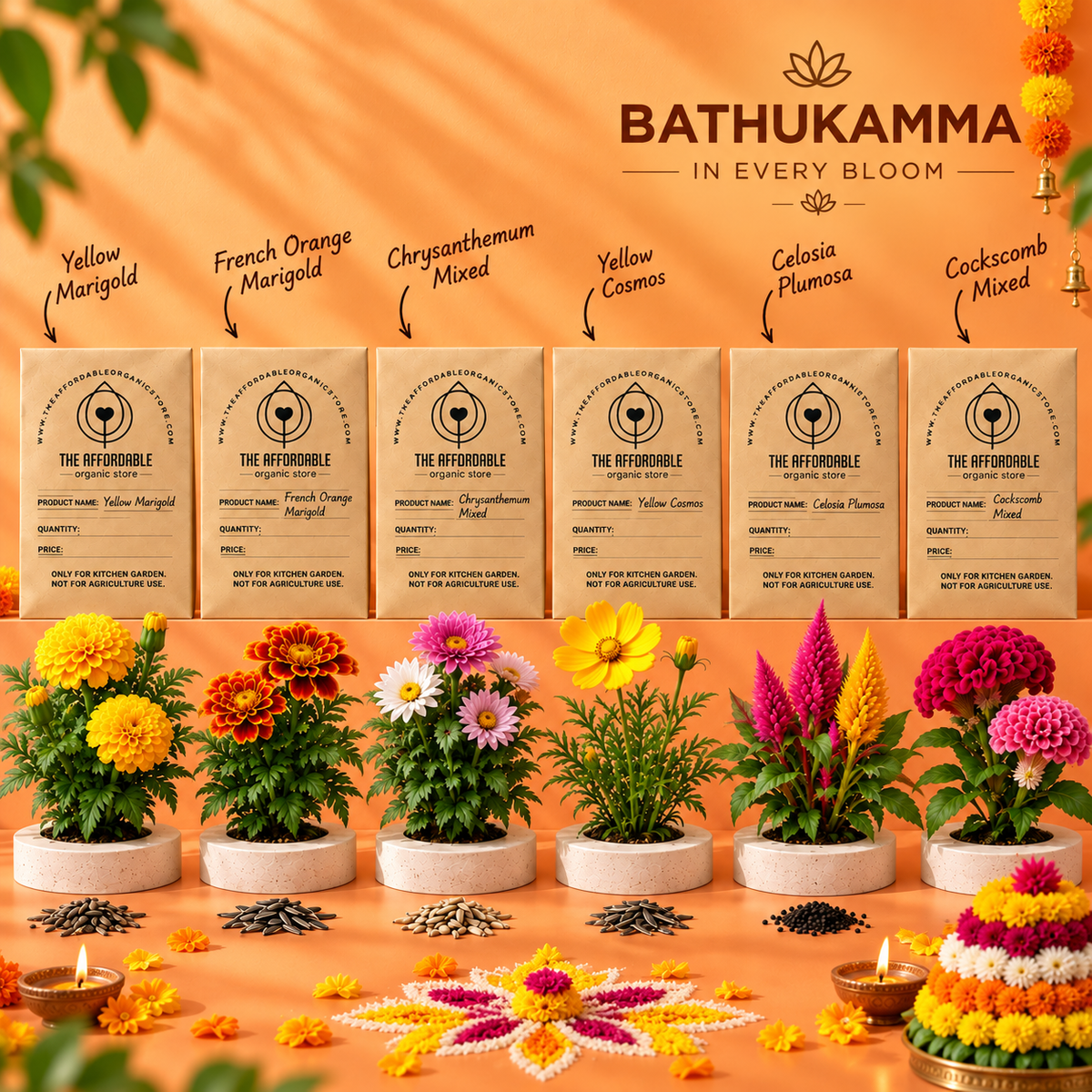 Bathukamma Flower Seed Kit