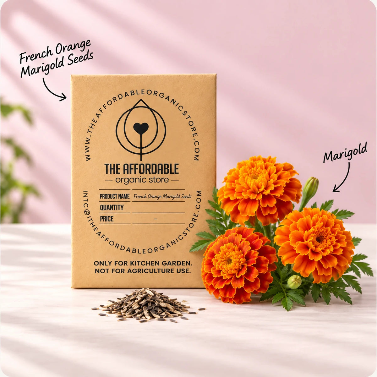 French Orange Marigold Seeds (10 seeds)