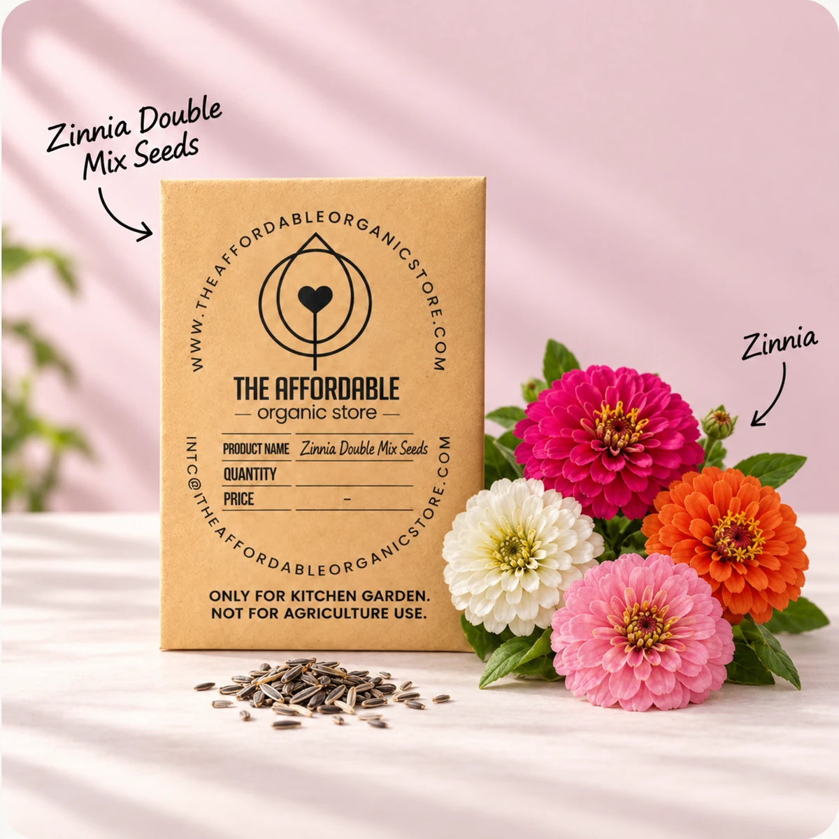 Zinnia Double Mix Seeds (30 seeds)