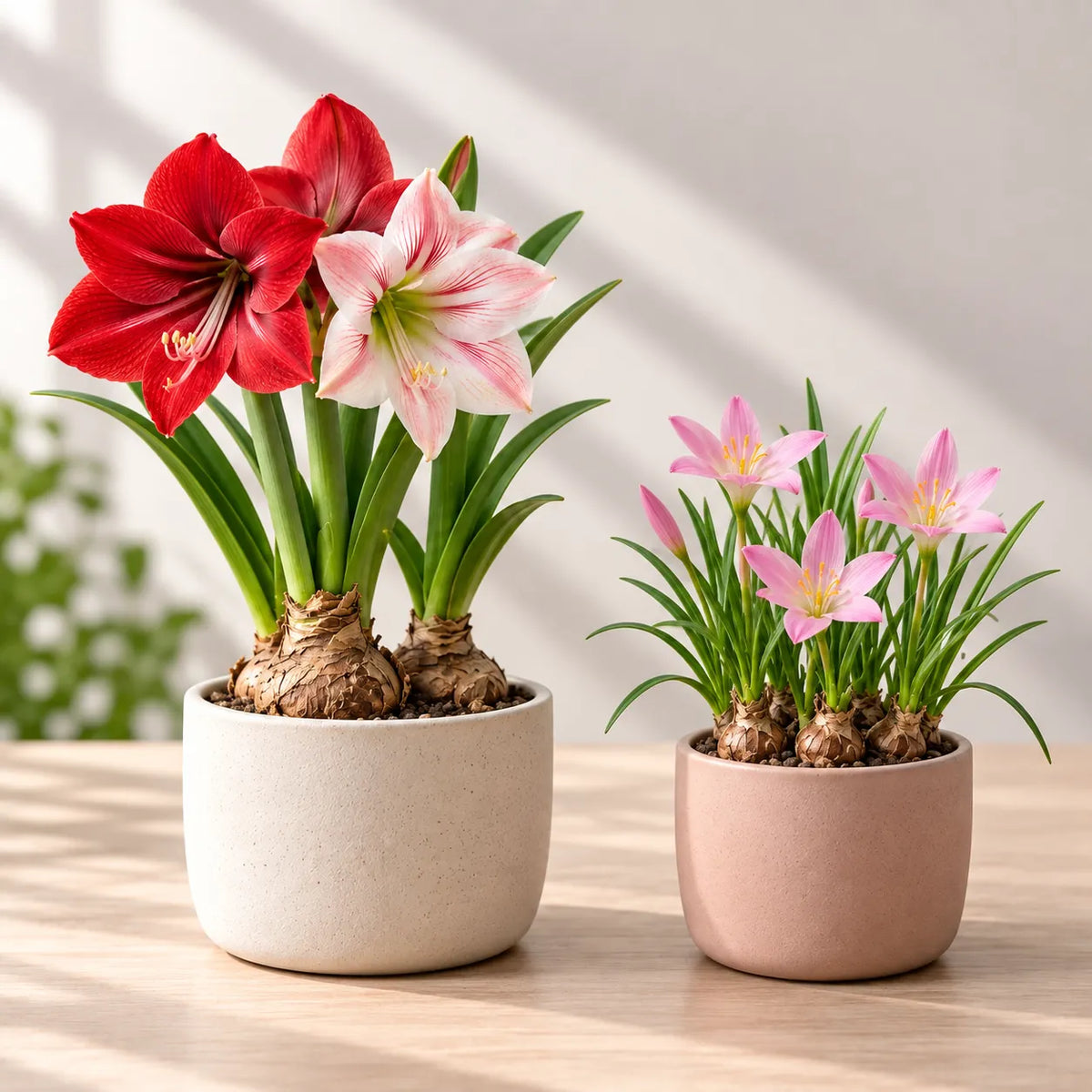 Amaryllis & Rain Lily Bulbs Combo