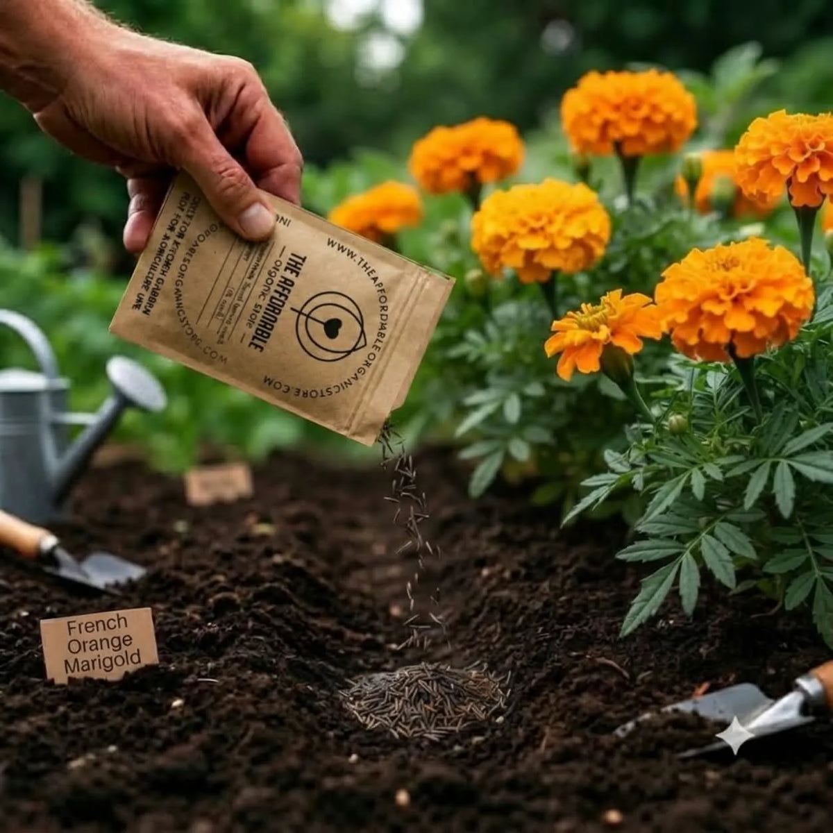 French Orange Marigold Seeds (10 seeds)