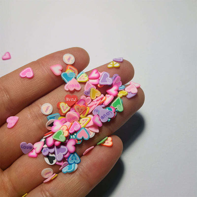 Miniature Polymer Clay Heart Fimo (10pcs)