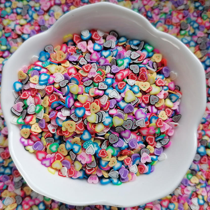 Miniature Polymer Clay Heart Fimo (10pcs)