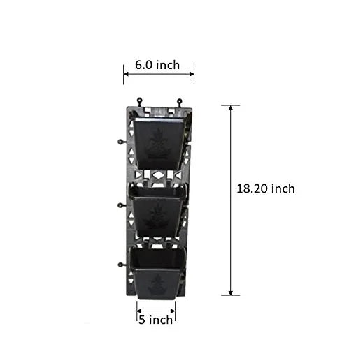 Home Garden Vertical Pots Frame (1 Panel x 3 Pots)