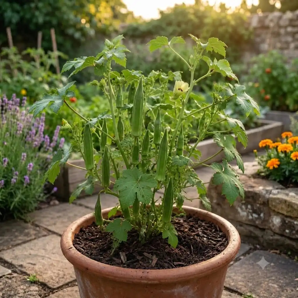 Lady Finger Seeds (Okra Seeds) (10 seeds)