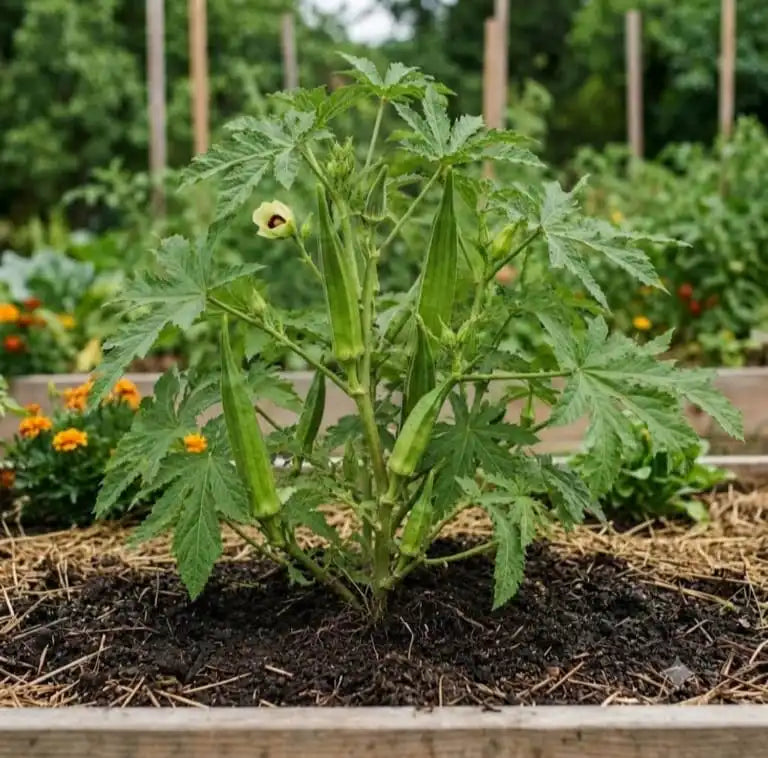 Lady Finger Seeds (Okra Seeds) (10 seeds)