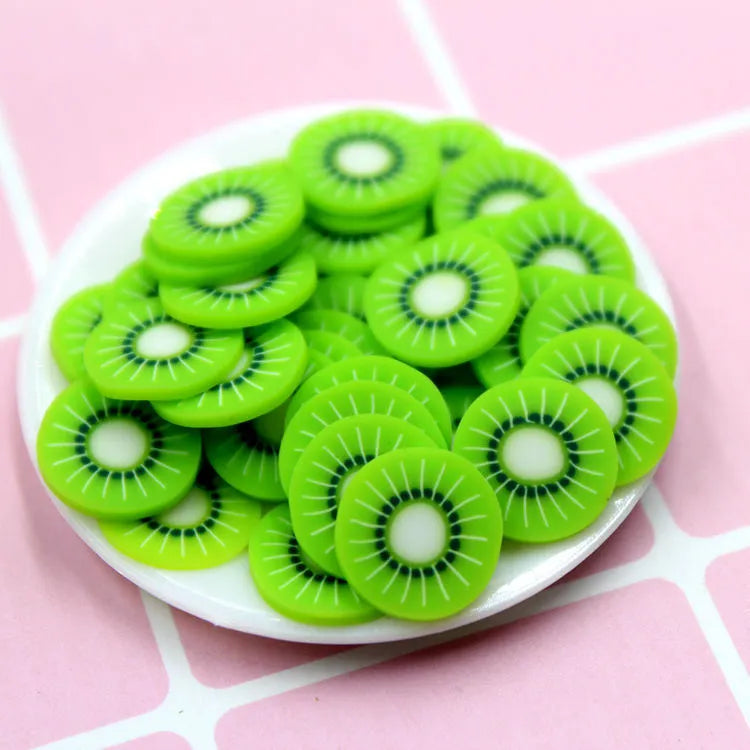 Miniature Polymer Clay Kiwi (10pcs)