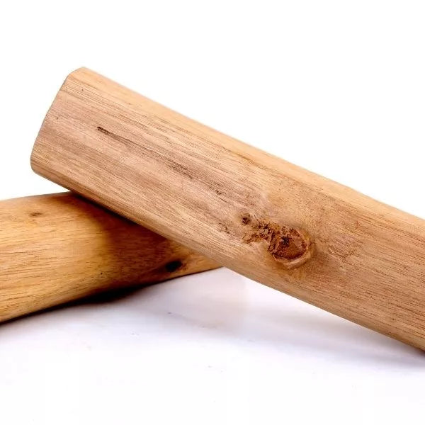 This is an image of two Red Sandal Wood kept against white color background.