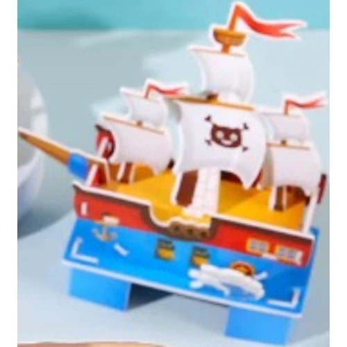 Puzzle of the Adventure Pirate Ship 3D Puzzle.