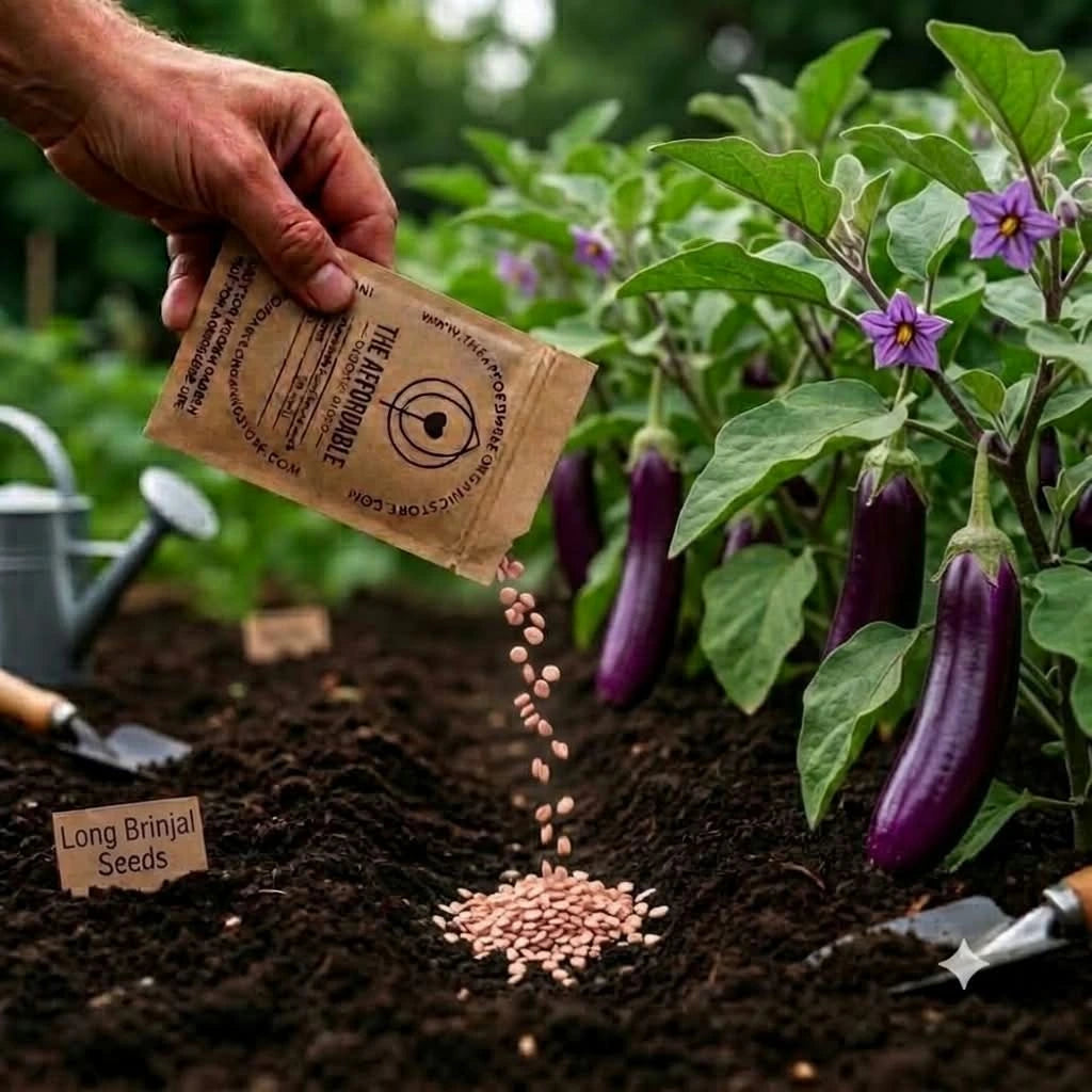 Long Brinjal Seeds (10seeds)