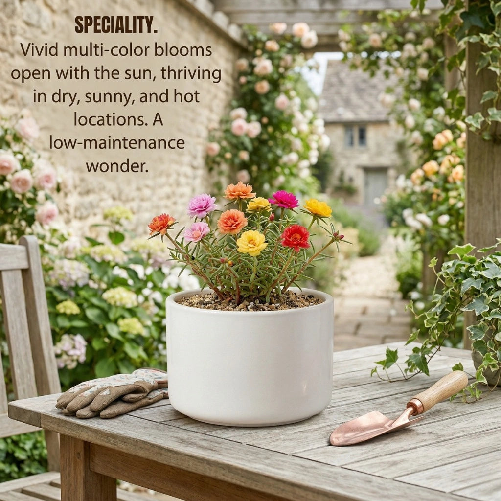 Moss Rose Plant Sapling (1pc)