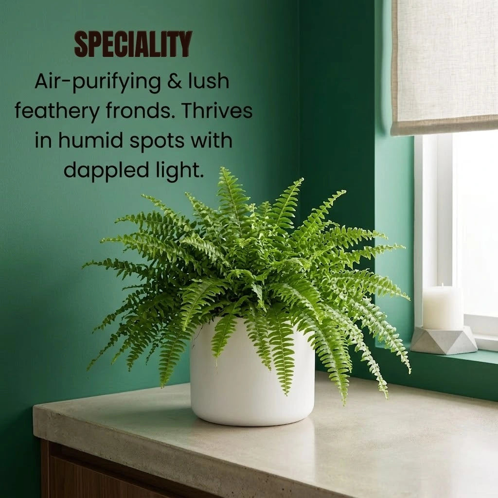 Green Fern Plant Sapling (1pc)