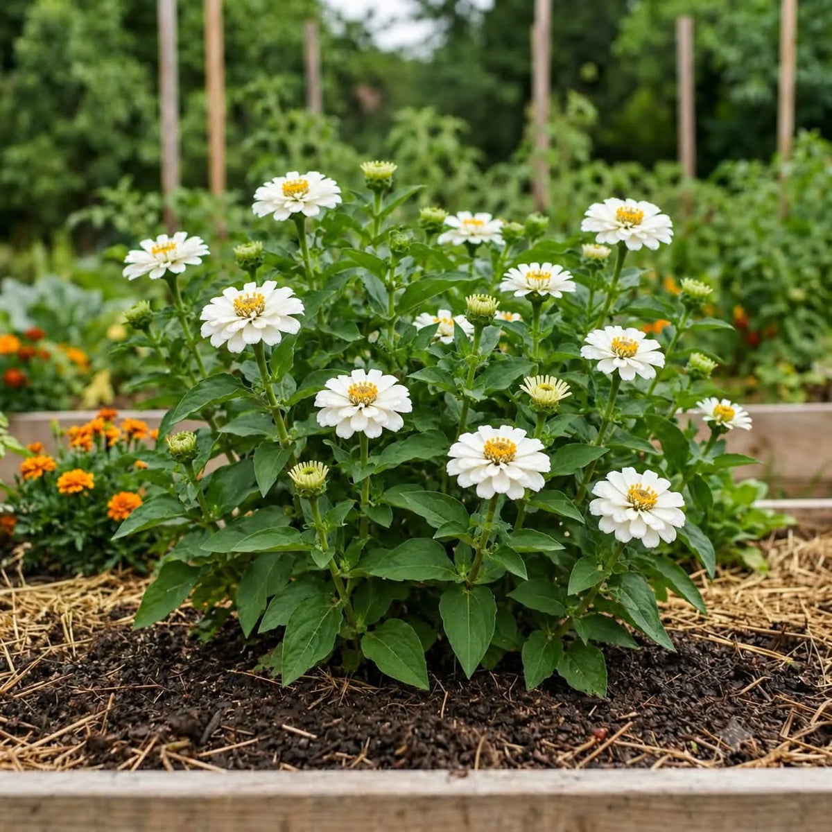 Zinnia White Seeds (6 seeds)