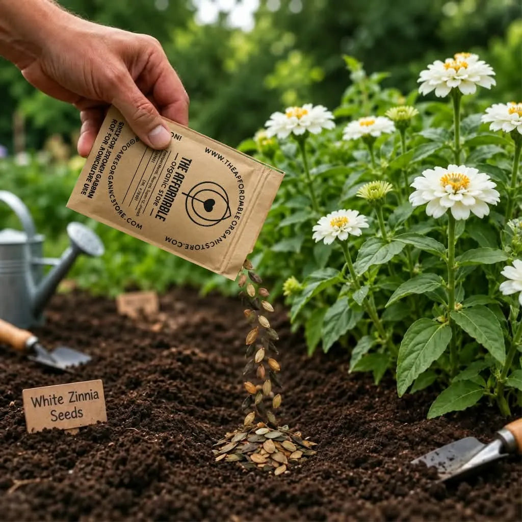 Zinnia White Seeds (6 seeds)