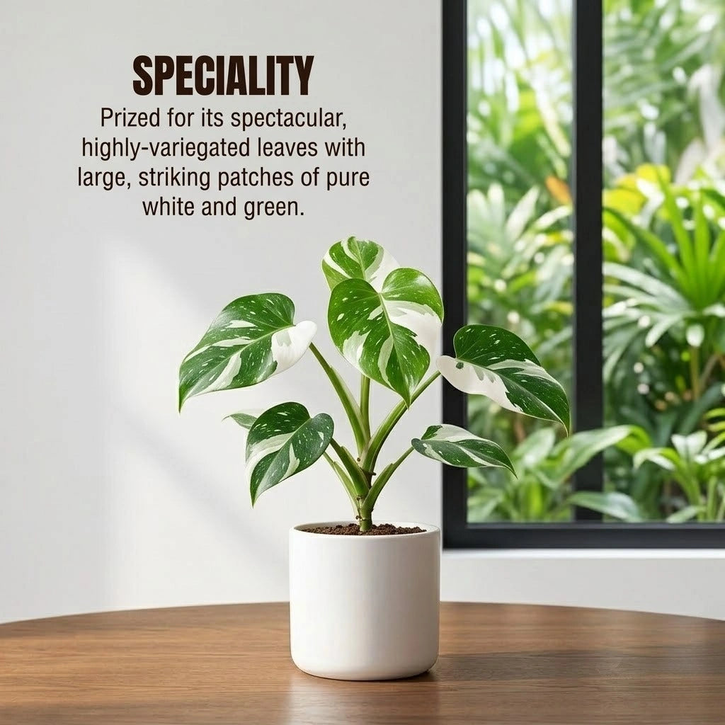 Philodendron White Wizard plant sapling (1pc)
