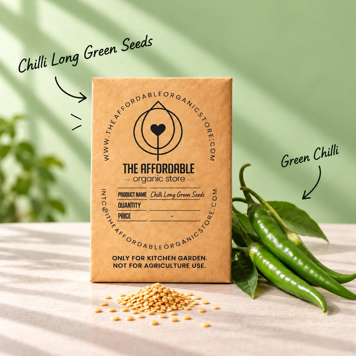 Chilli Long Green Seeds (20 seeds)