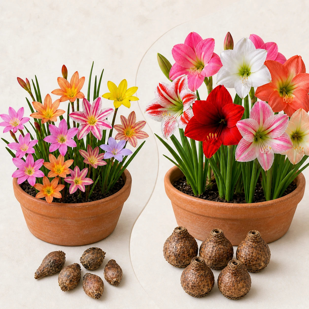 Amaryllis & Rain Lily Bulbs Combo