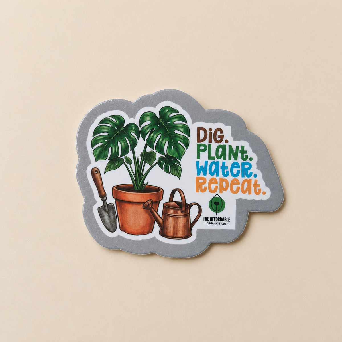 Gardening Cycle Laminated Sticker (1pc)