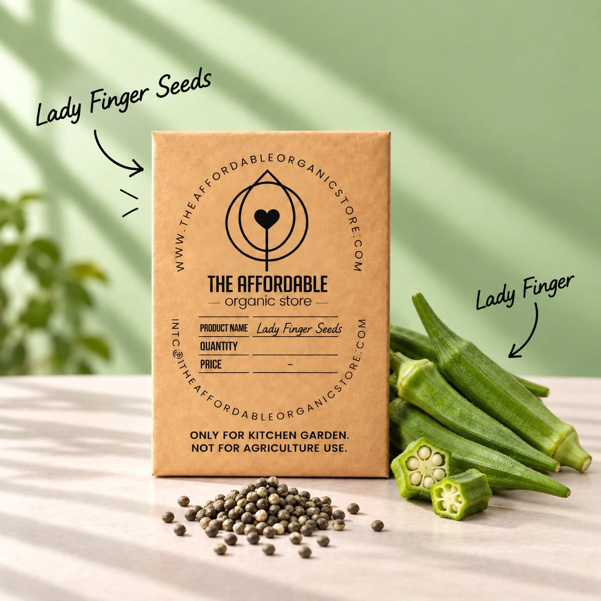 Lady Finger Seeds (Okra Seeds) (10 seeds)