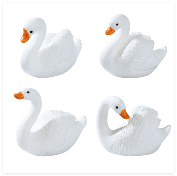 Miniature Resin Swan (1pc)