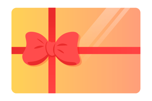 This is an image of peach colored digital gift cards.