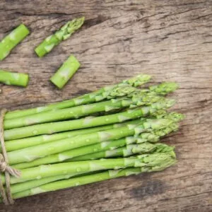 Finest green stems of Asparagus