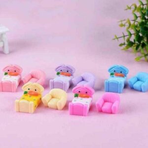This is an image of Miniature Toy Bed of different colors.