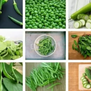 This is an image of Beginner's Veggies Seeds Pack which is a collage of 9 types of vegetables.