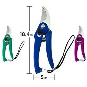This is an image of garden plant cutter pruner kept against white color background.