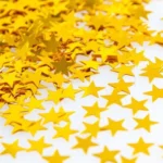 This is an image of golden sparkling stars