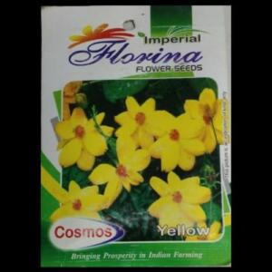 This is an image of Imperial Cosmos Yellow Mixed Seeds.