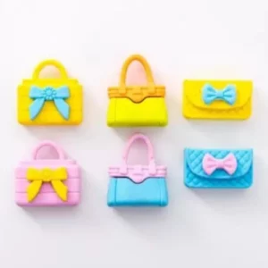 This is an image of multiple Fancy Ladies Bag Eraser against white color background.
