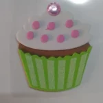 This is an image of Cupcake Stickers against white color background.