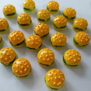 This is an image of multiple Miniature Dollhouse Hamburger against a white background.